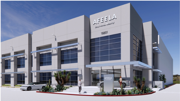 Rendering of the AFEELA Studio & Delivery Hub