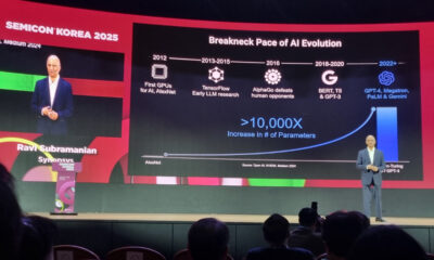 시놉시스(Synopsys)의 라비 서브라마니안(Ravi Subramanian)이 키노트 발표를 진행 중이다